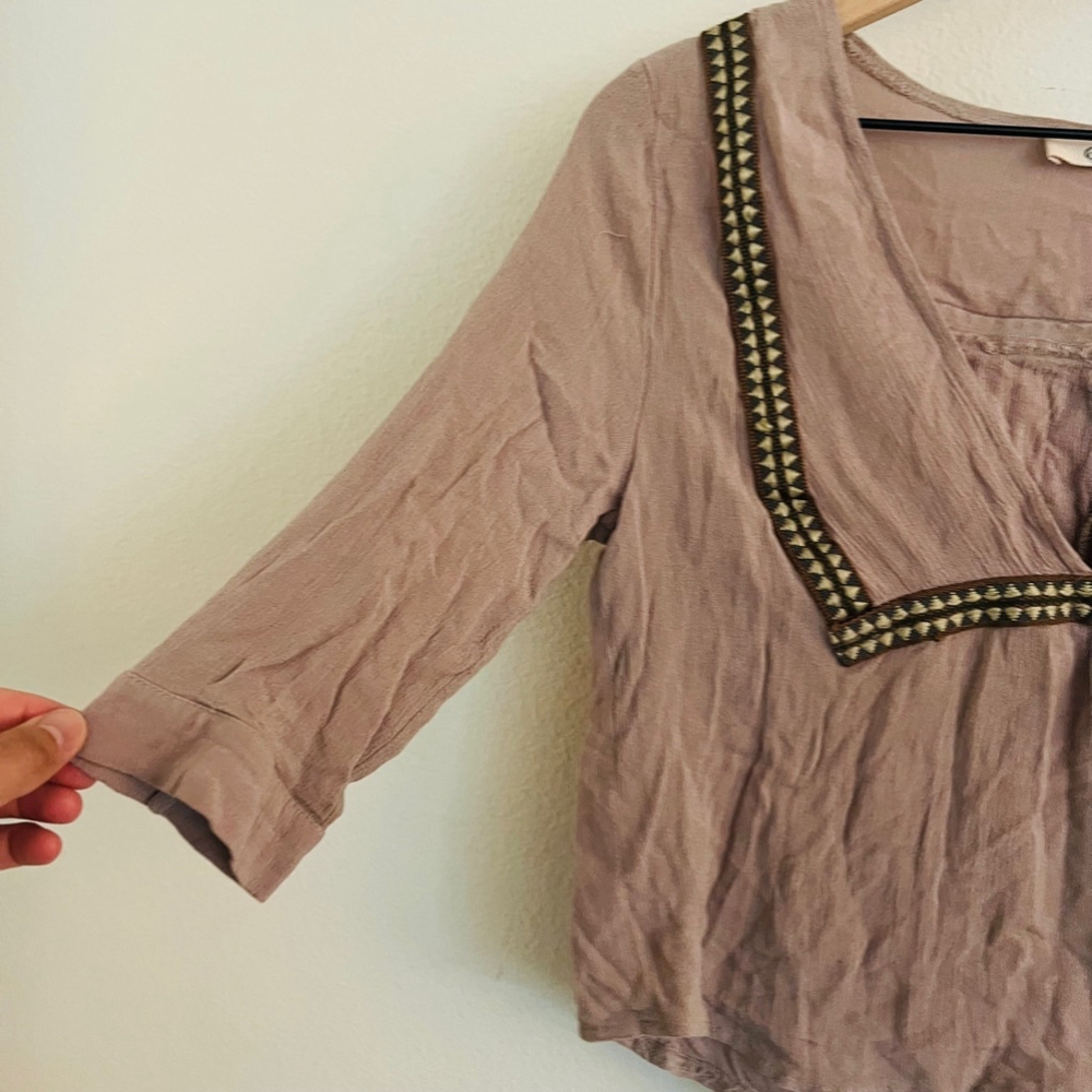 Elodie Women’s Mauve Blouse Top Size Small - Picture 5 of 7